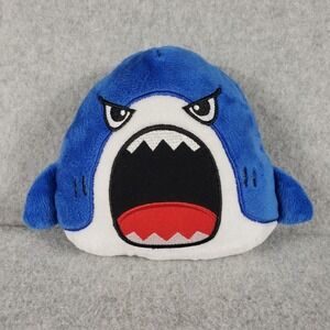 BMI Reversible Shark Plush Blue Gray Angry Happy Stuffed Toy Marinecore Kidcore